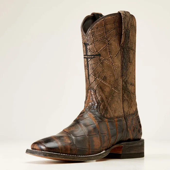 Backwater Western Boot Brown American Alligator Men Ariat Western Boots