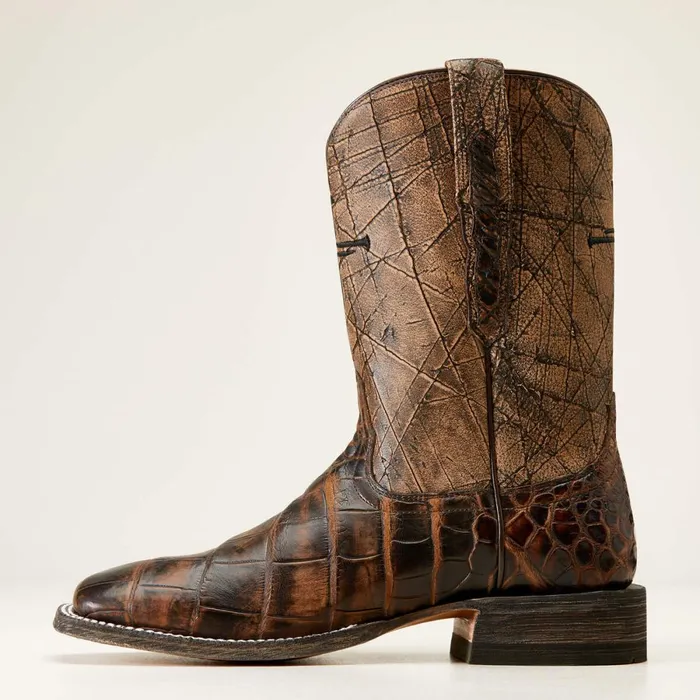Backwater Western Boot Brown American Alligator Men Ariat Western Boots