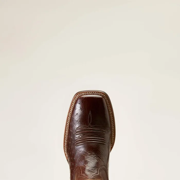 Badlands Cowboy Boot Dark Tabac Smooth Quill Ostric Men Ariat Western Boots