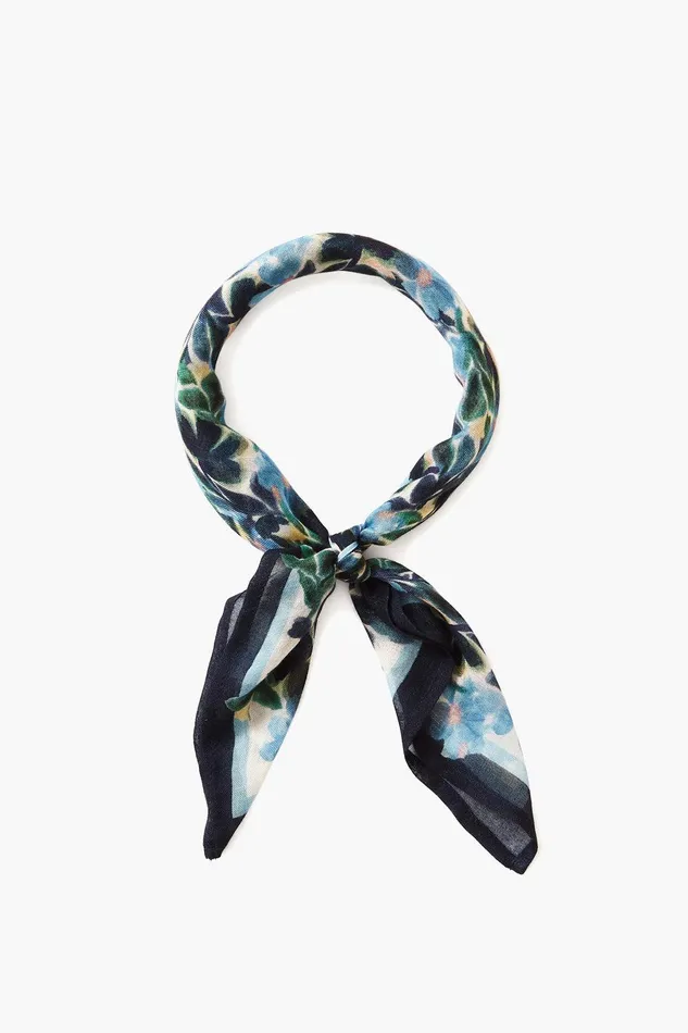 Bandana Crown Blue Floral Women Chan Luu Bandanas