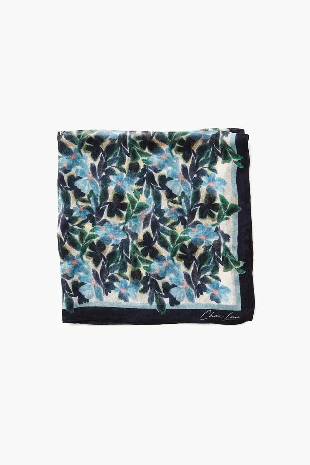 Bandana Crown Blue Floral Women Chan Luu Bandanas