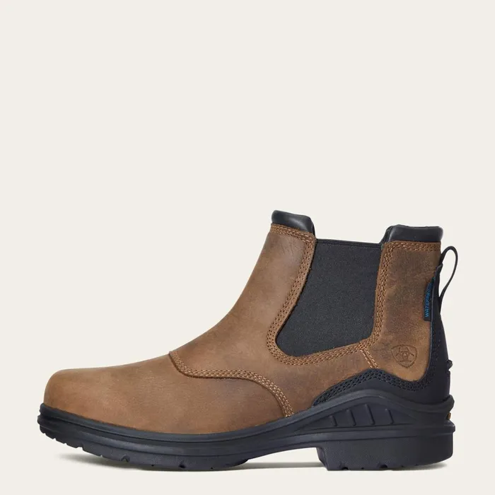 Barnyard Twin Gore II Waterproof Boot Antique Brown Men Ariat Western Boots