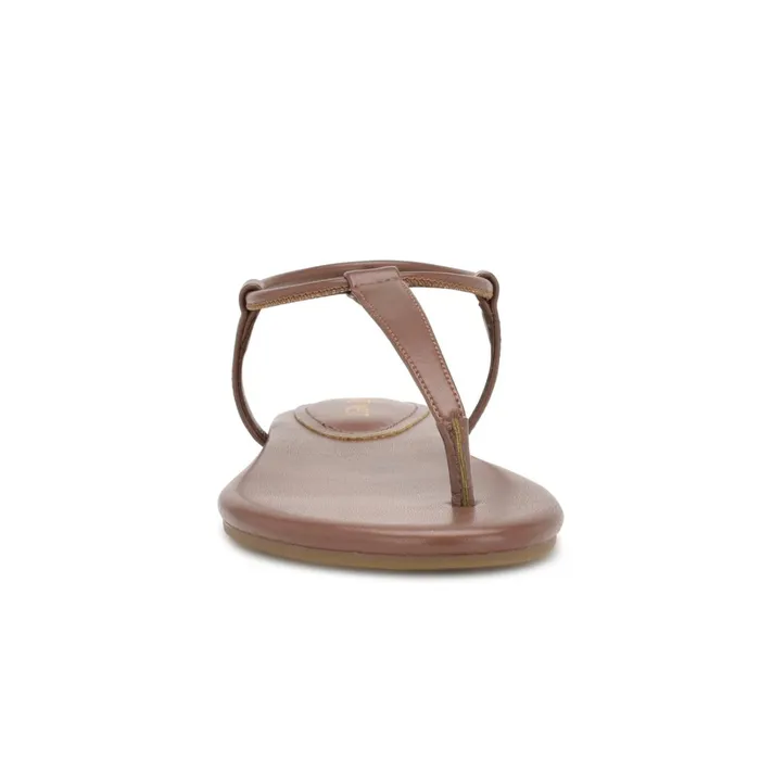 Bassie Flat Sandals Dark Tan Women Nine West Flats Bassie Flat Sandals Dark Tan Women Nine West Flats