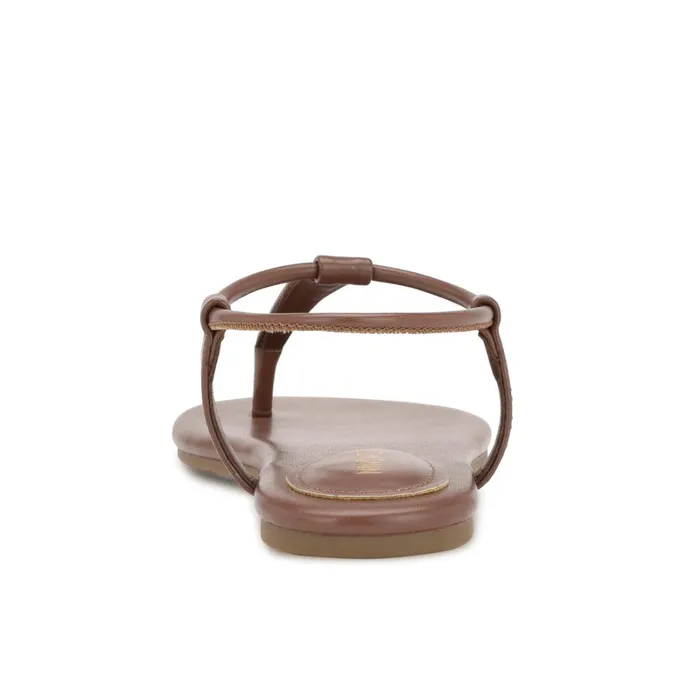 Bassie Flat Sandals Dark Tan Women Nine West Flats Bassie Flat Sandals Dark Tan Women Nine West Flats