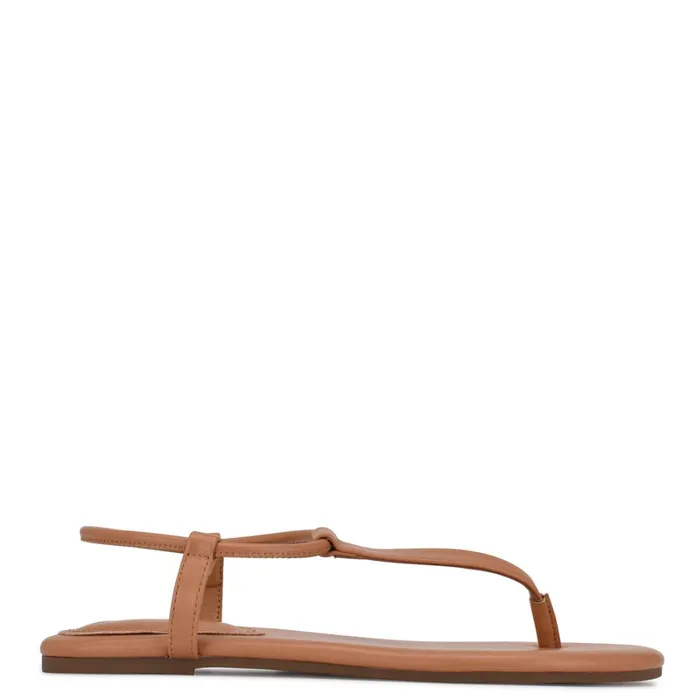 Bassie Flat Sandals Natural Women Nine West Flats
