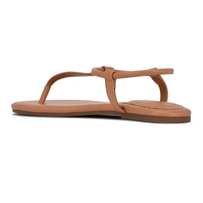 Bassie Flat Sandals Natural Women Nine West Flats Bassie Flat Sandals Natural Women Nine West Flats