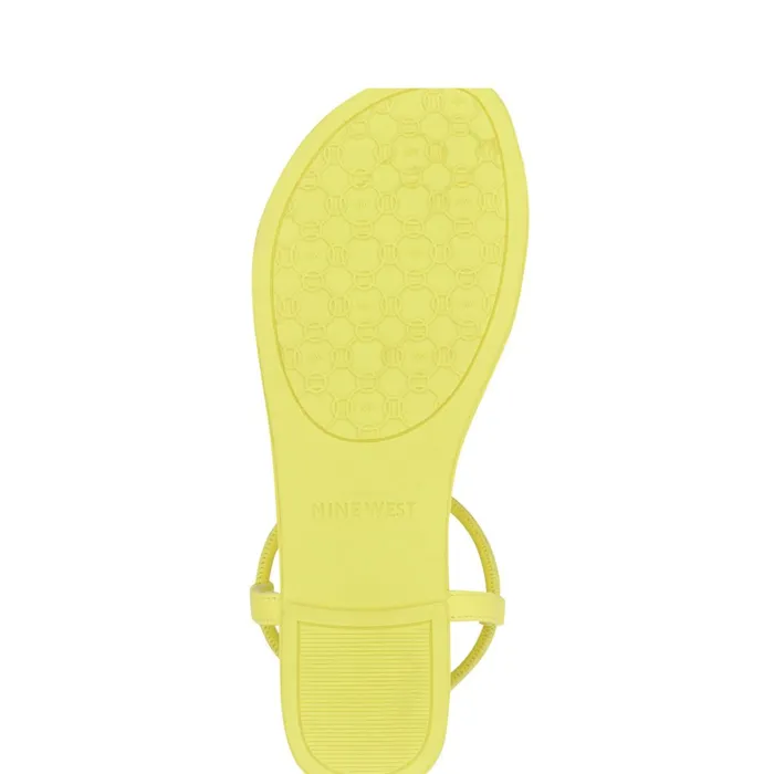 Bassie Flat Sandals Yellow Women Nine West Sandals Bassie Flat Sandals Yellow Women Nine West Sandals