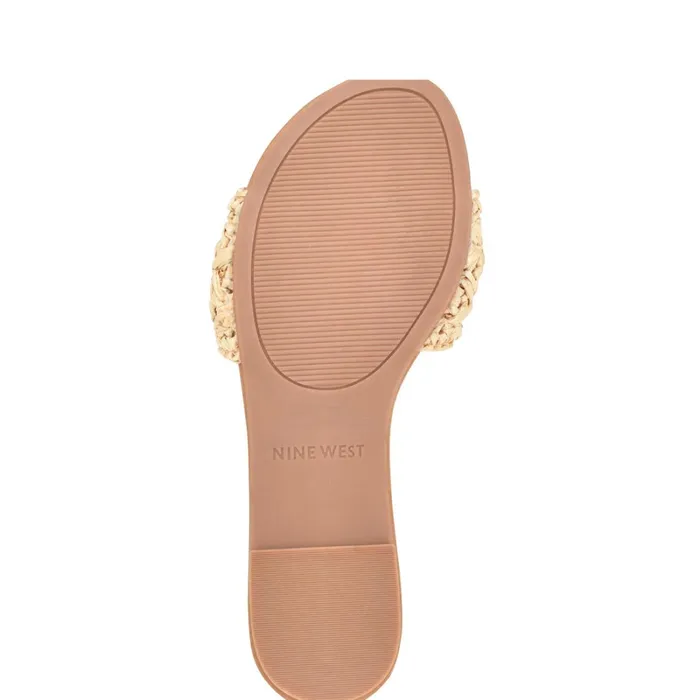 Beehiv Slide Sandals Natural Women Nine West Flats