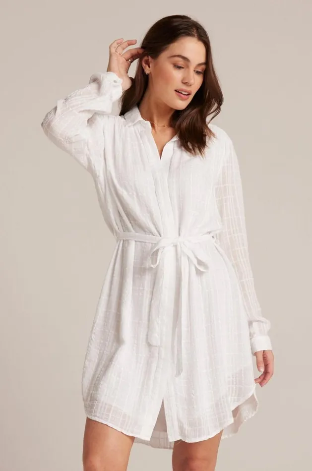 Bella Dahl Belted Hidden Placket Dress 8211 White Women Mini Dresses Bella Dahl Belted Hidden Placket Dress 8211 White Women Mini Dresses