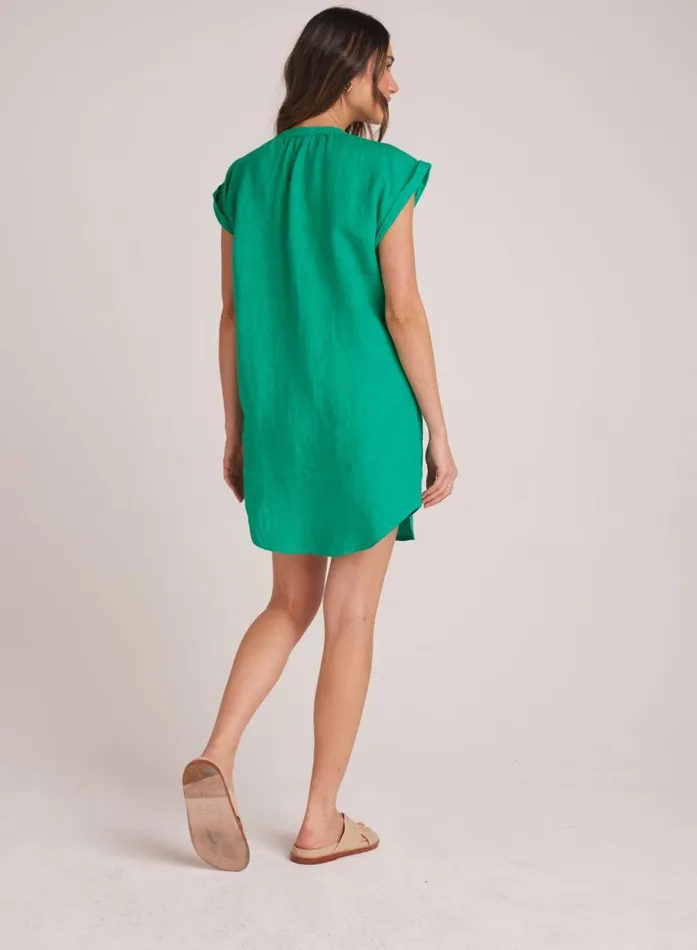 Bella Dahl Cap Sleeve Henley Dress 8211 Tropical Green Women Mini Dresses Bella Dahl Cap Sleeve Henley Dress 8211 Tropical Green Women Mini Dresses