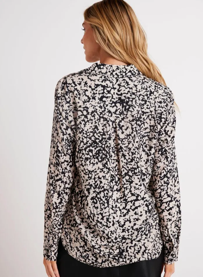 Bella Dahl Clean Shirt 8211 Abstract Bloom Print Women Button Down Bella Dahl Clean Shirt 8211 Abstract Bloom Print Women Button Down
