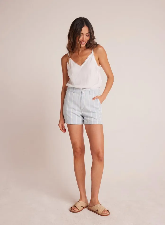 Bella Dahl Elle Playa Trouser Short 8211 Bleach Stripe Wash Women Shorts