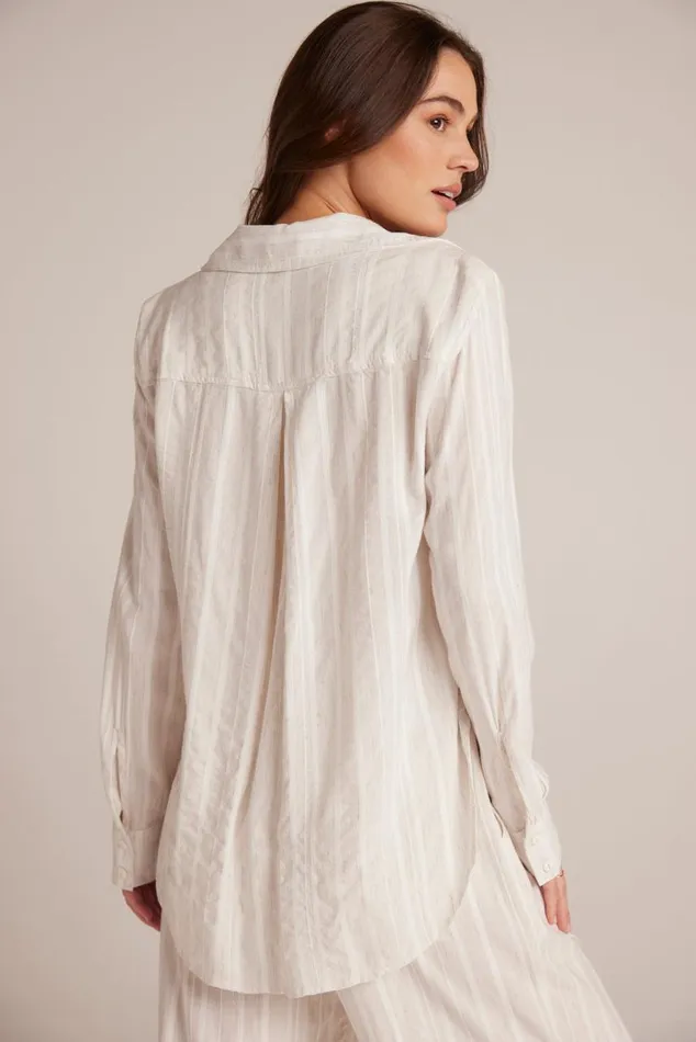 Bella Dahl Flowy Button Down 8211 White Sand Stripe Women Long Sleeve Bella Dahl Flowy Button Down 8211 White Sand Stripe Women Long Sleeve