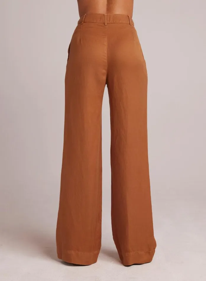Bella Dahl Greta Pleated Wide Leg Trouser 8211 Golden Henna Women Pants Bella Dahl Greta Pleated Wide Leg Trouser 8211 Golden Henna Women Pants