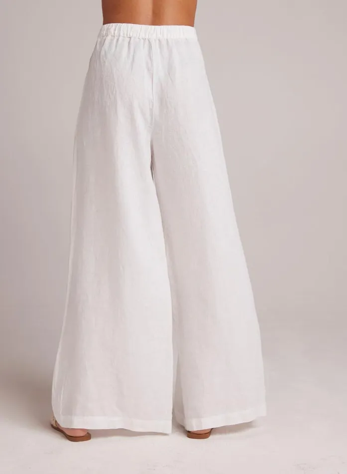 Bella Dahl High Waisted Linen Pleated Pant White Women Pants Bella Dahl High Waisted Linen Pleated Pant White Women Pants