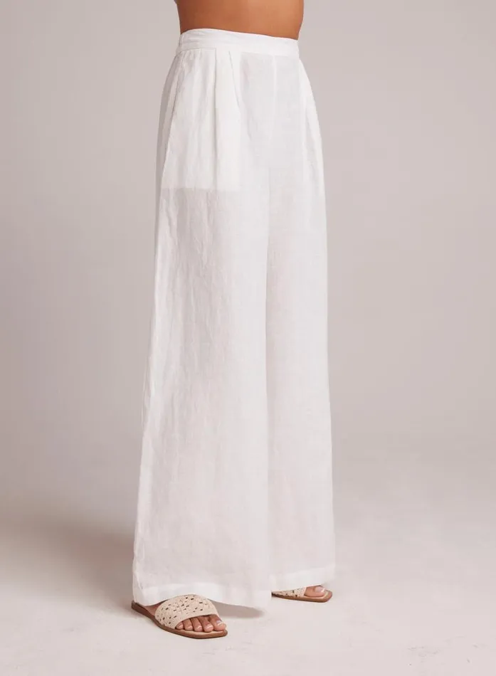 Bella Dahl High Waisted Linen Pleated Pant White Women Pants Bella Dahl High Waisted Linen Pleated Pant White Women Pants
