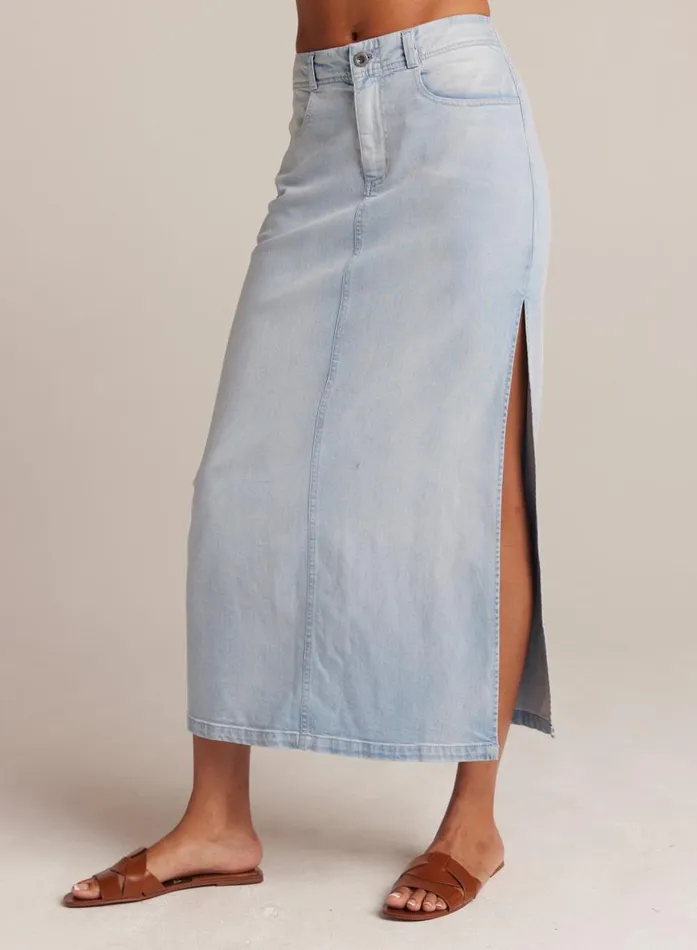 Bella Dahl Indigo Side Slit Skirt 8211 Ocean Mist Wash Women Skirts Bella Dahl Indigo Side Slit Skirt 8211 Ocean Mist Wash Women Skirts