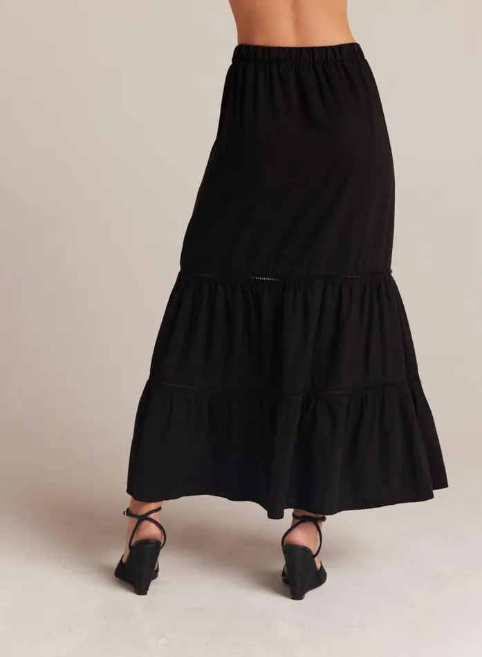 Bella Dahl Ladder Trim Tiered Maxi Skirt 8211 Black Women Skirts Bella Dahl Ladder Trim Tiered Maxi Skirt 8211 Black Women Skirts