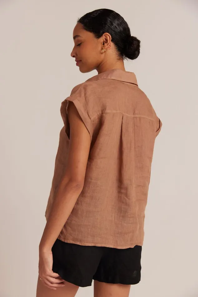 Bella Dahl Linen Short Sleeve Pullover 8211 Desert Brown Women Short Sleeve Bella Dahl Linen Short Sleeve Pullover 8211 Desert Brown Women Short Sleeve