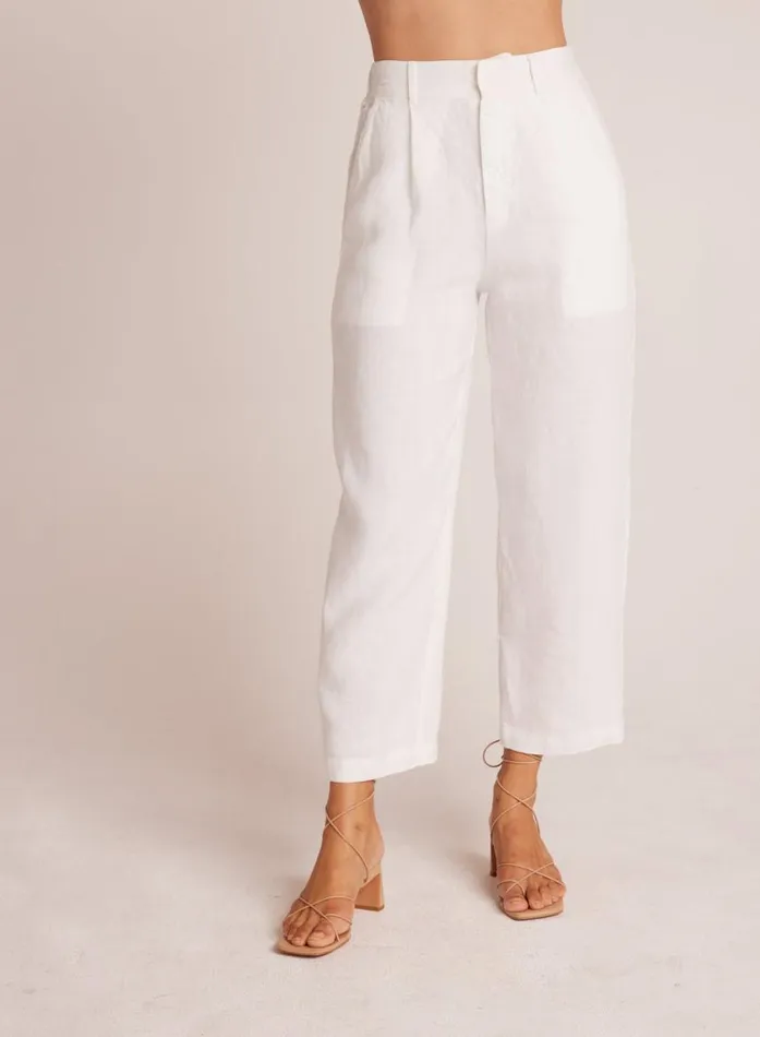 Bella Dahl Relaxed Pleat Front Trouser 8211 White Women Pants Bella Dahl Relaxed Pleat Front Trouser 8211 White Women Pants