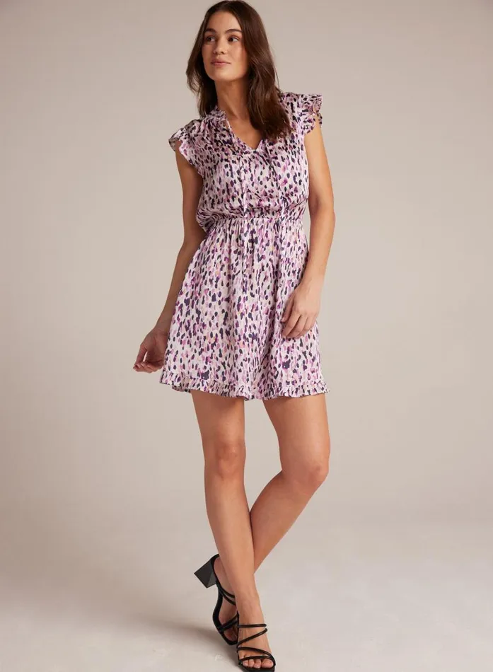 Bella Dahl Ruffle Sleeve Mini Dress 8211 Confetti Print Women Mini Dresses