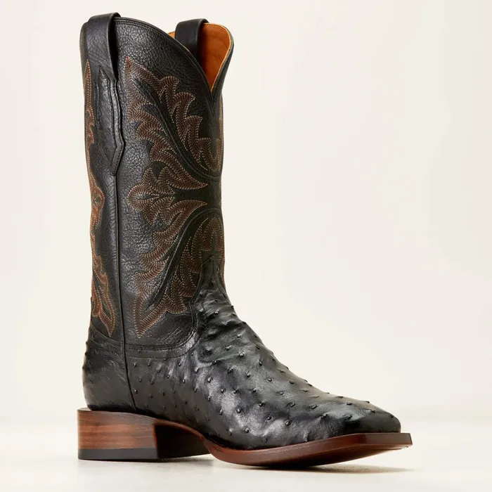Bench Made Bassett Western Boot Black Full Quill Ostrich Men Ariat Western Boots Bench Made Bassett Western Boot Black Full Quill Ostrich Men Ariat Western Boots