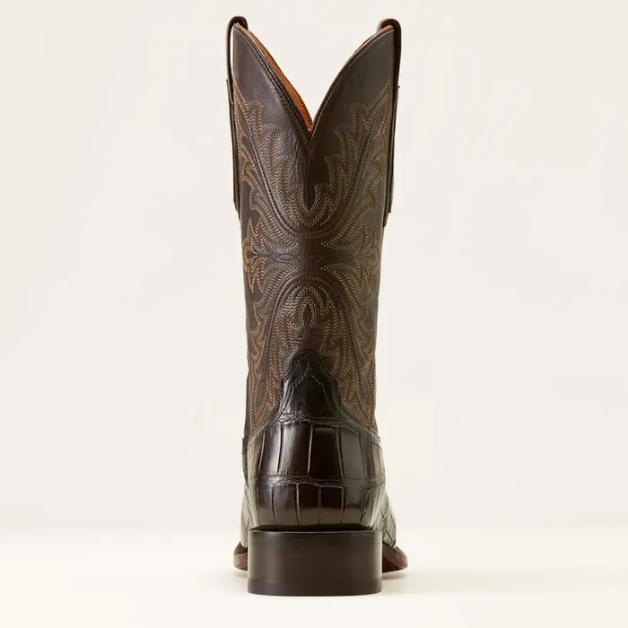 Bench Made Bassett Western Boot Hickory American Alligator Tail Men Ariat Western Boots