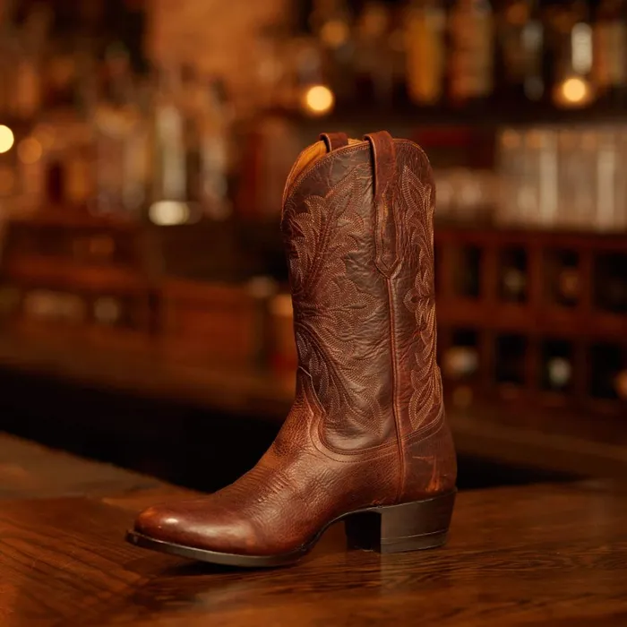 Bench Made James Western Boot Saddle Brown Bison Men Ariat Western Boots