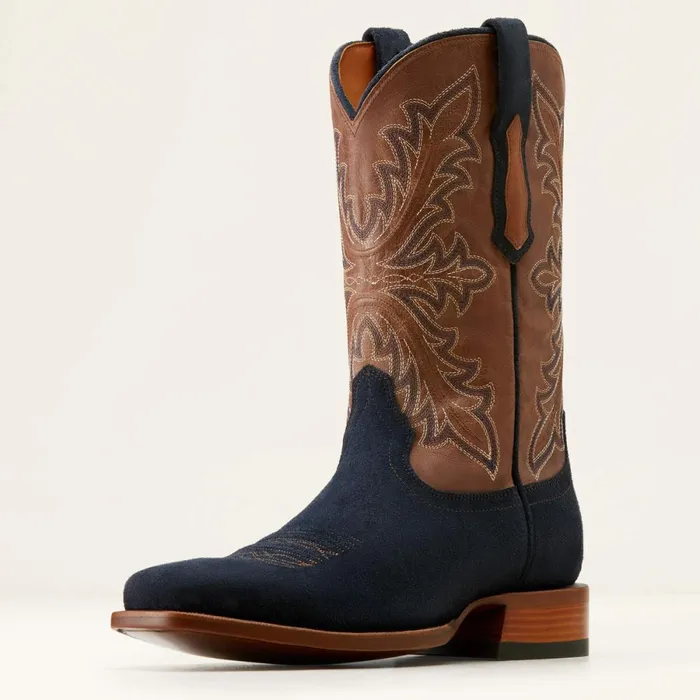 Bench Made Stilwell Western Boot Oiled Navy Roughout Men Ariat Western Boots