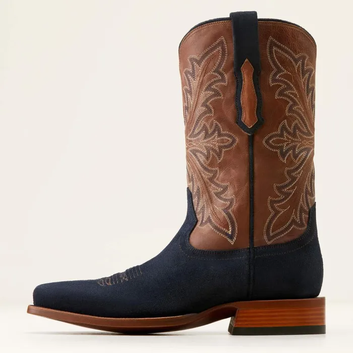 Bench Made Stilwell Western Boot Oiled Navy Roughout Men Ariat Western Boots Bench Made Stilwell Western Boot Oiled Navy Roughout Men Ariat Western Boots