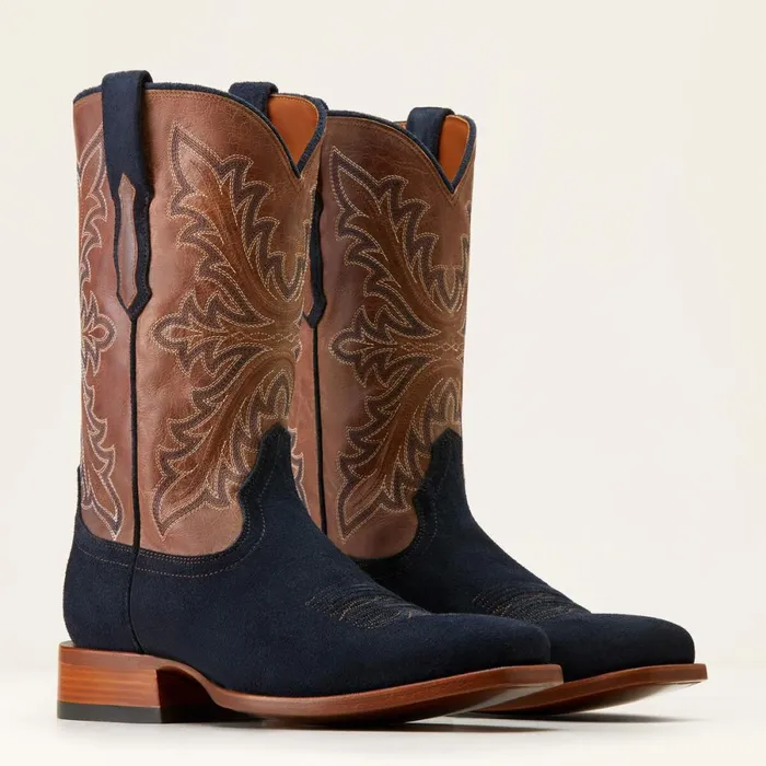 Bench Made Stilwell Western Boot Oiled Navy Roughout Men Ariat Western Boots Bench Made Stilwell Western Boot Oiled Navy Roughout Men Ariat Western Boots