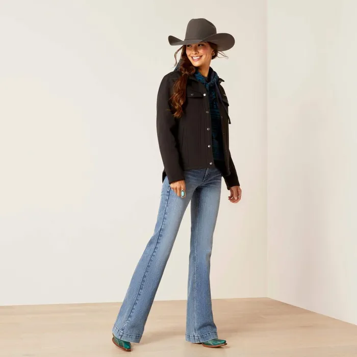 Berber Back Softshell Jacket Black Women Ariat Jackets and Vests Berber Back Softshell Jacket Black Women Ariat Jackets and Vests