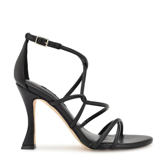 Besasy Strappy Heeled Sandals Black Women Nine West Heeled
