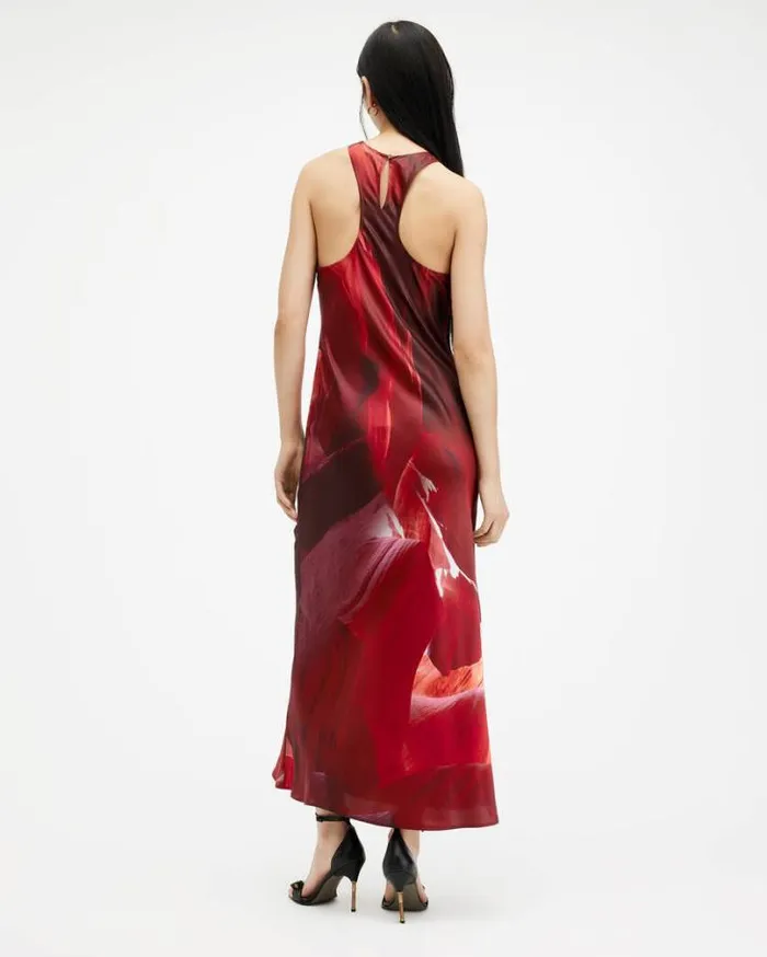 Betina Slim Racer Neck Arches Maxi Dress Canyon Purple Women AllSaints Dresses Betina Slim Racer Neck Arches Maxi Dress Canyon Purple Women AllSaints Dresses