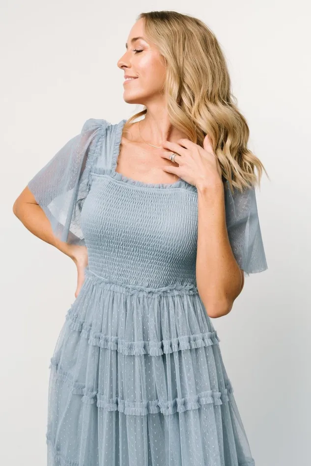 Bexley Tulle Dress Dusty Blue Women Baltic Born Tulle Styles