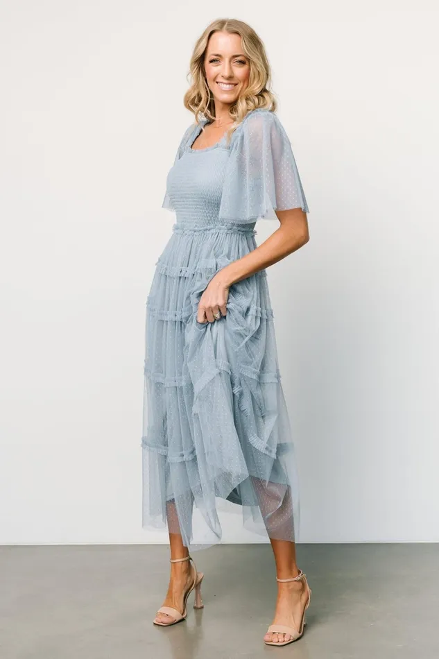 Bexley Tulle Dress Dusty Blue Women Baltic Born Tulle Styles