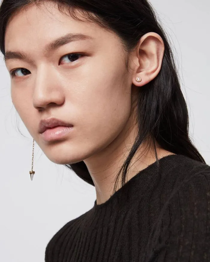 Bijou GoldTone Ear Cuff Earring Set Crystalwarm Brass Women AllSaints Jewelry Bijou GoldTone Ear Cuff Earring Set Crystalwarm Brass Women AllSaints Jewelry