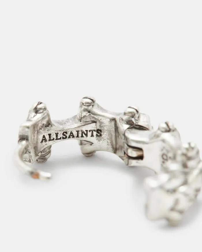 Biker Chain Hoop Earring Warm Silver Men AllSaints Jewelry