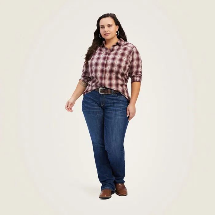 Billie Jean Shirt Nostalgia Rose Dobby Plaid Women Ariat TShirts and Tops