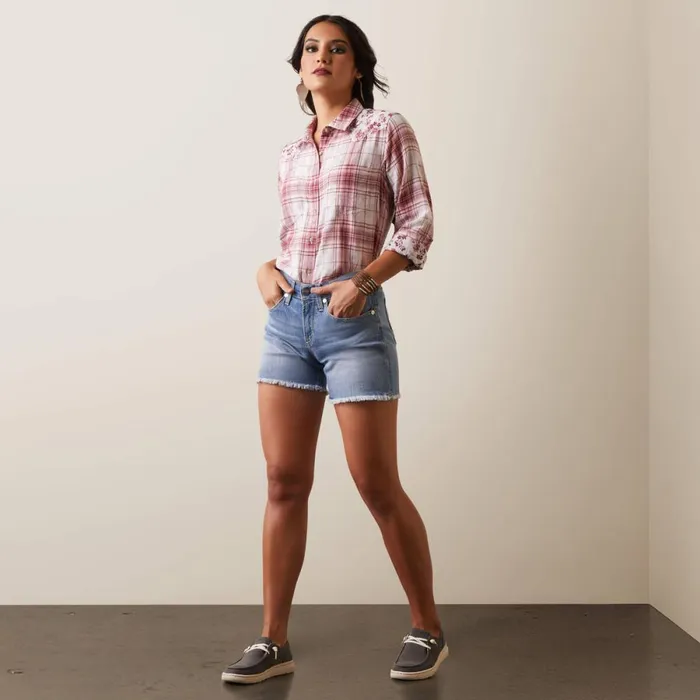 Billie Jean Shirt Willa Plaid Floral Women Ariat TShirts and Tops Billie Jean Shirt Willa Plaid Floral Women Ariat TShirts and Tops