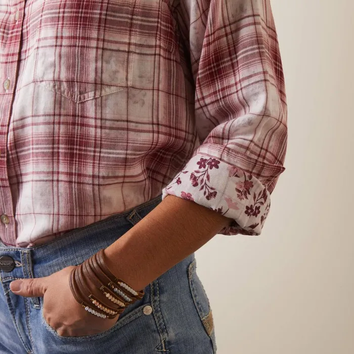 Billie Jean Shirt Willa Plaid Floral Women Ariat TShirts and Tops Billie Jean Shirt Willa Plaid Floral Women Ariat TShirts and Tops