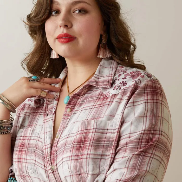 Billie Jean Shirt Willa Plaid Floral Women Ariat TShirts and Tops Billie Jean Shirt Willa Plaid Floral Women Ariat TShirts and Tops