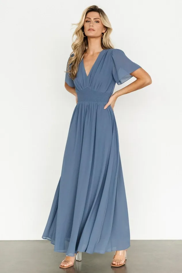 Birdie Maxi Dress Whisper Blue Women Baltic Born Wedding Guest