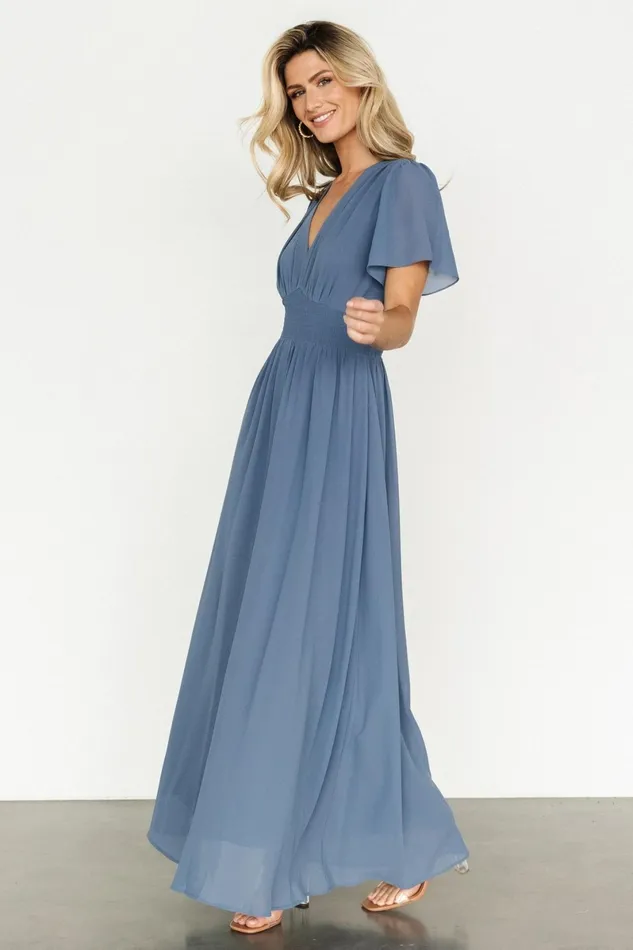 Birdie Maxi Dress Whisper Blue Women Baltic Born Wedding Guest Birdie Maxi Dress Whisper Blue Women Baltic Born Wedding Guest