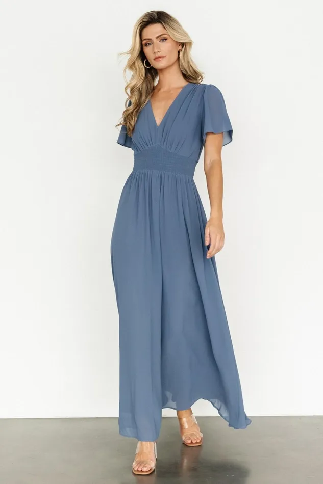 Birdie Maxi Dress Whisper Blue Women Baltic Born Wedding Guest Birdie Maxi Dress Whisper Blue Women Baltic Born Wedding Guest