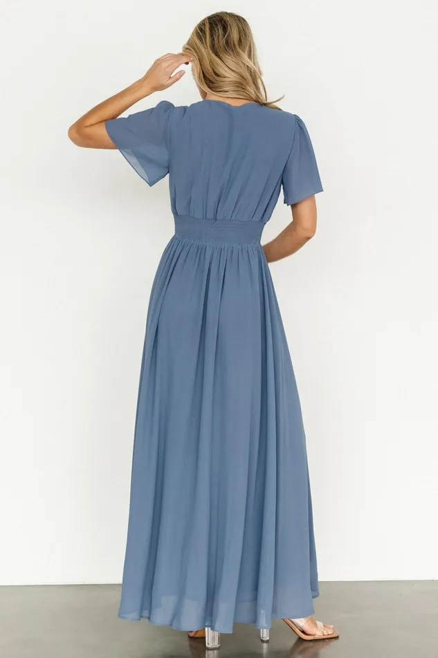 Birdie Maxi Dress Whisper Blue Women Baltic Born Wedding Guest Birdie Maxi Dress Whisper Blue Women Baltic Born Wedding Guest