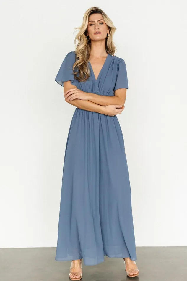Birdie Maxi Dress Whisper Blue Women Baltic Born Wedding Guest Birdie Maxi Dress Whisper Blue Women Baltic Born Wedding Guest
