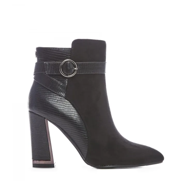 Black Boots Women Moda In Pelle Kirsten Black Alcantara