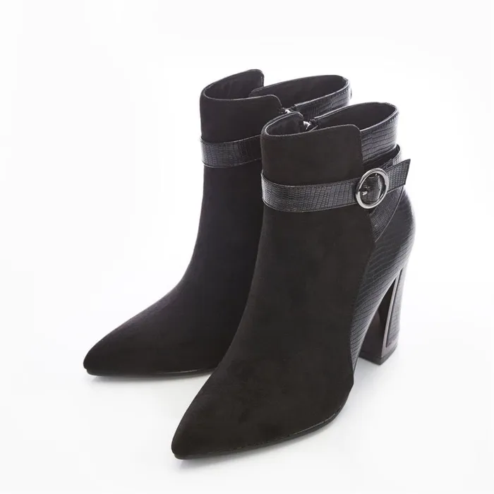 Black Boots Women Moda In Pelle Kirsten Black Alcantara