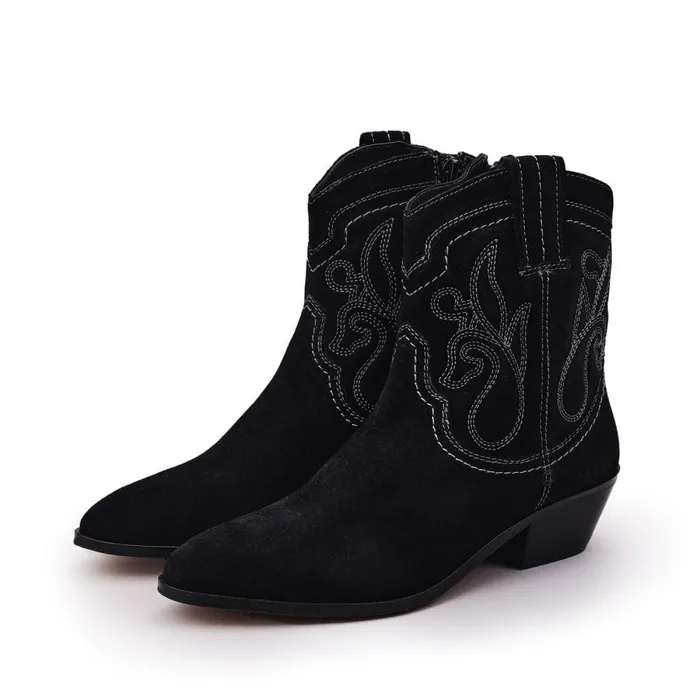 Black Boots Women Moda In Pelle Shoon Sh Linus Black Suede